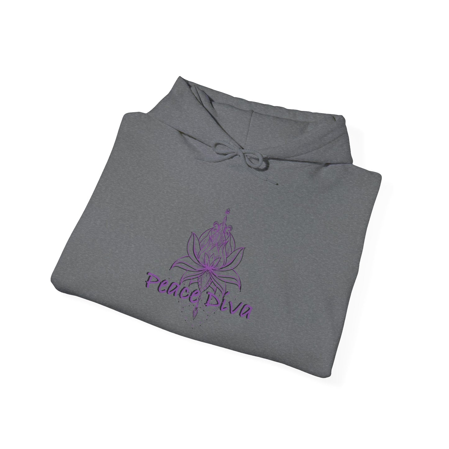 Peace Diva Hooded Sweatshirt - Unisex Heavy Blend™ - Cozy & Chic for Mindfulness and Self-Expression