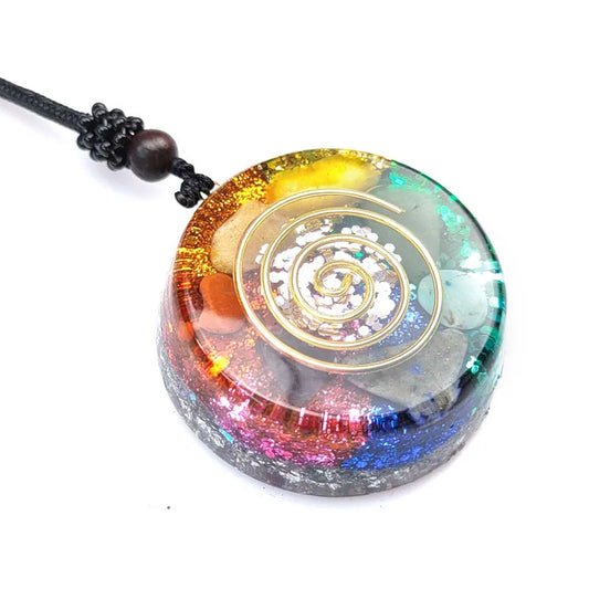 Orgonite Protection Healing Crystal Sacred Geometry Chakra Necklaces Meditation Jewelry