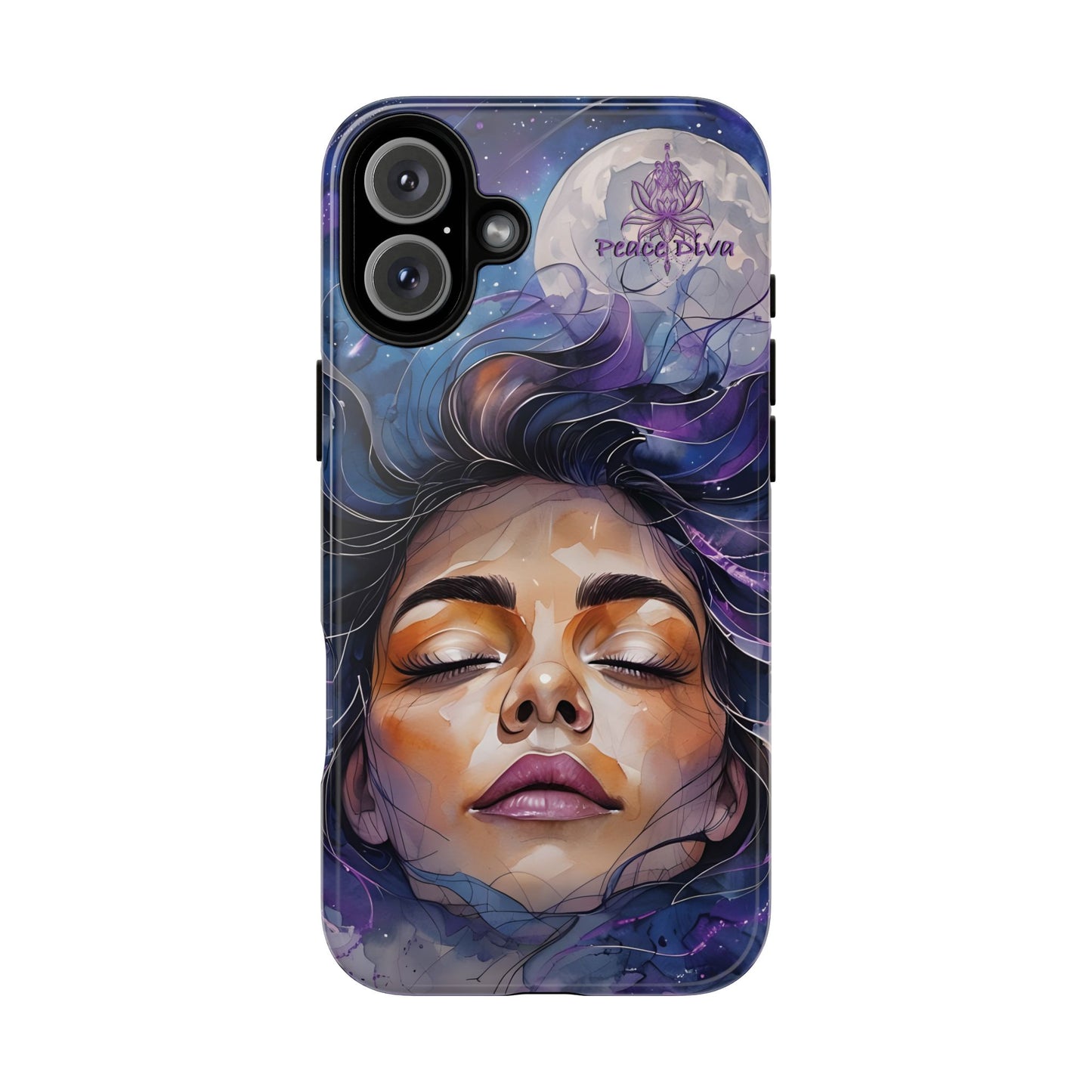 Peace Diva Artistic Phone Case - Peaceful Dreamer Design for Cosmic Vibes