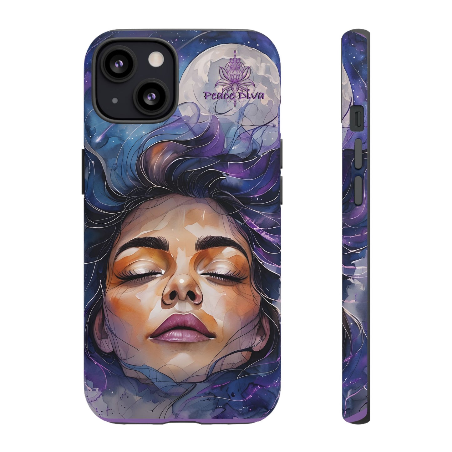 Peace Diva Artistic Phone Case - Peaceful Dreamer Design for Cosmic Vibes