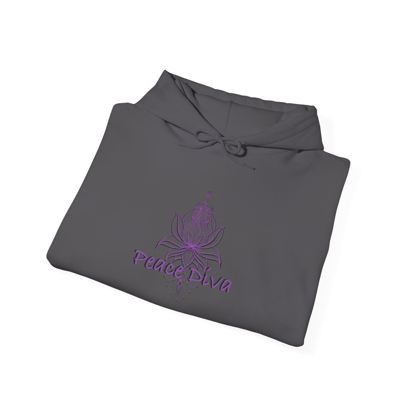 Peace Diva Hooded Sweatshirt - Unisex Heavy Blend™ - Cozy & Chic for Mindfulness and Self-Expression