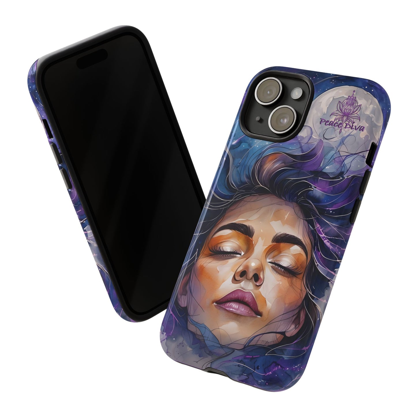 Peace Diva Artistic Phone Case - Peaceful Dreamer Design for Cosmic Vibes