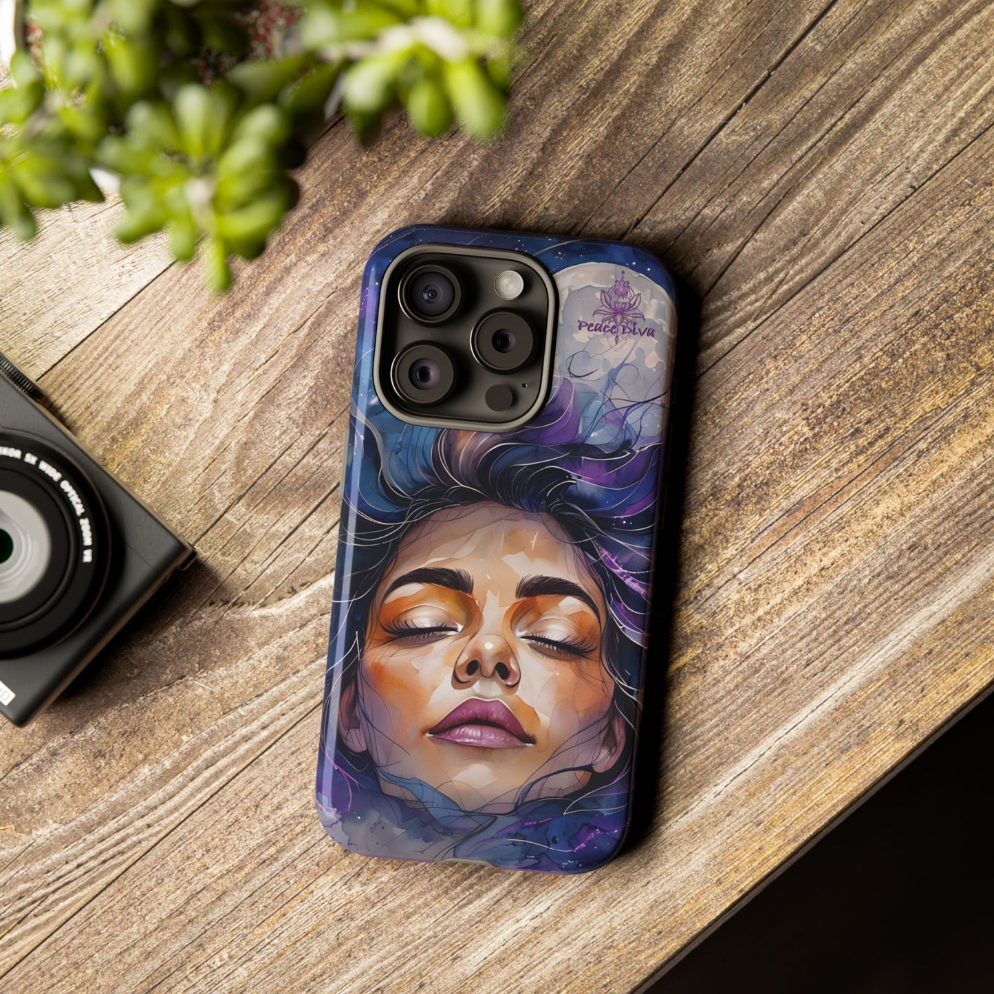 Peace Diva Artistic Phone Case - Peaceful Dreamer Design for Cosmic Vibes
