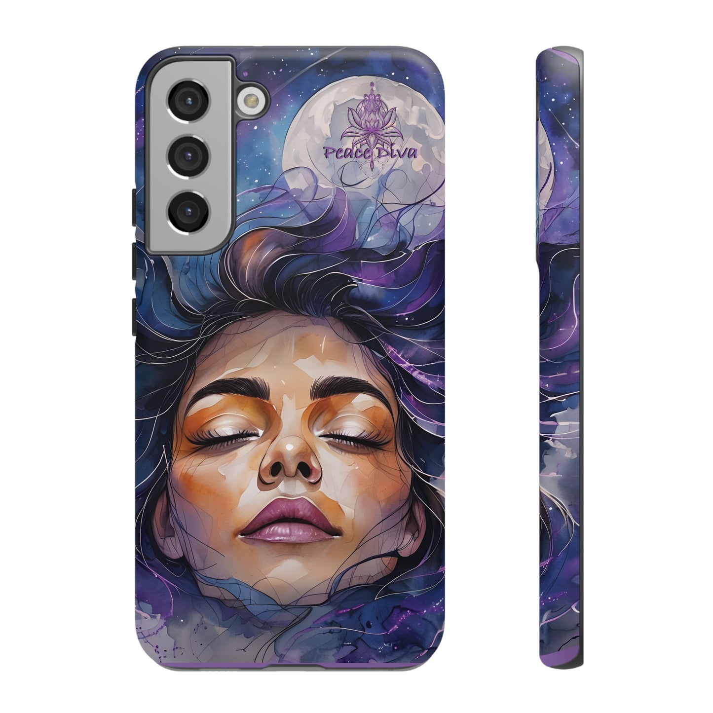 Peace Diva Artistic Phone Case - Peaceful Dreamer Design for Cosmic Vibes