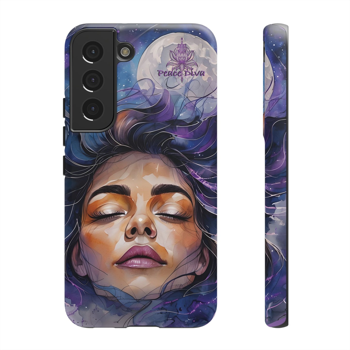 Peace Diva Artistic Phone Case - Peaceful Dreamer Design for Cosmic Vibes