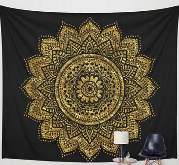 Bohemia Boho Lotus Mandala Tapestry Wall Hanging