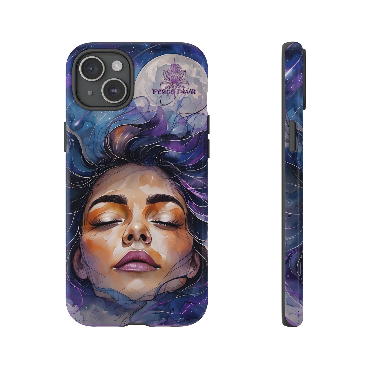 Peace Diva Artistic Phone Case - Peaceful Dreamer Design for Cosmic Vibes