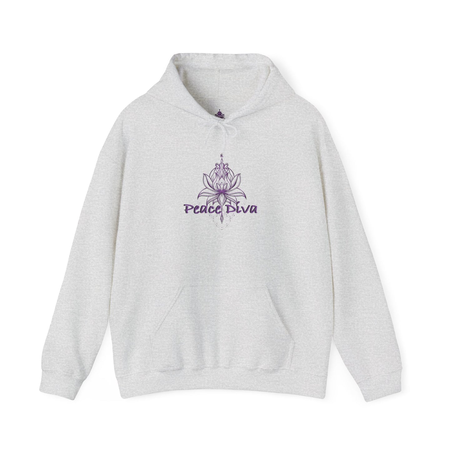 Peace Diva Hooded Sweatshirt - Unisex Heavy Blend™ - Cozy & Chic for Mindfulness and Self-Expression