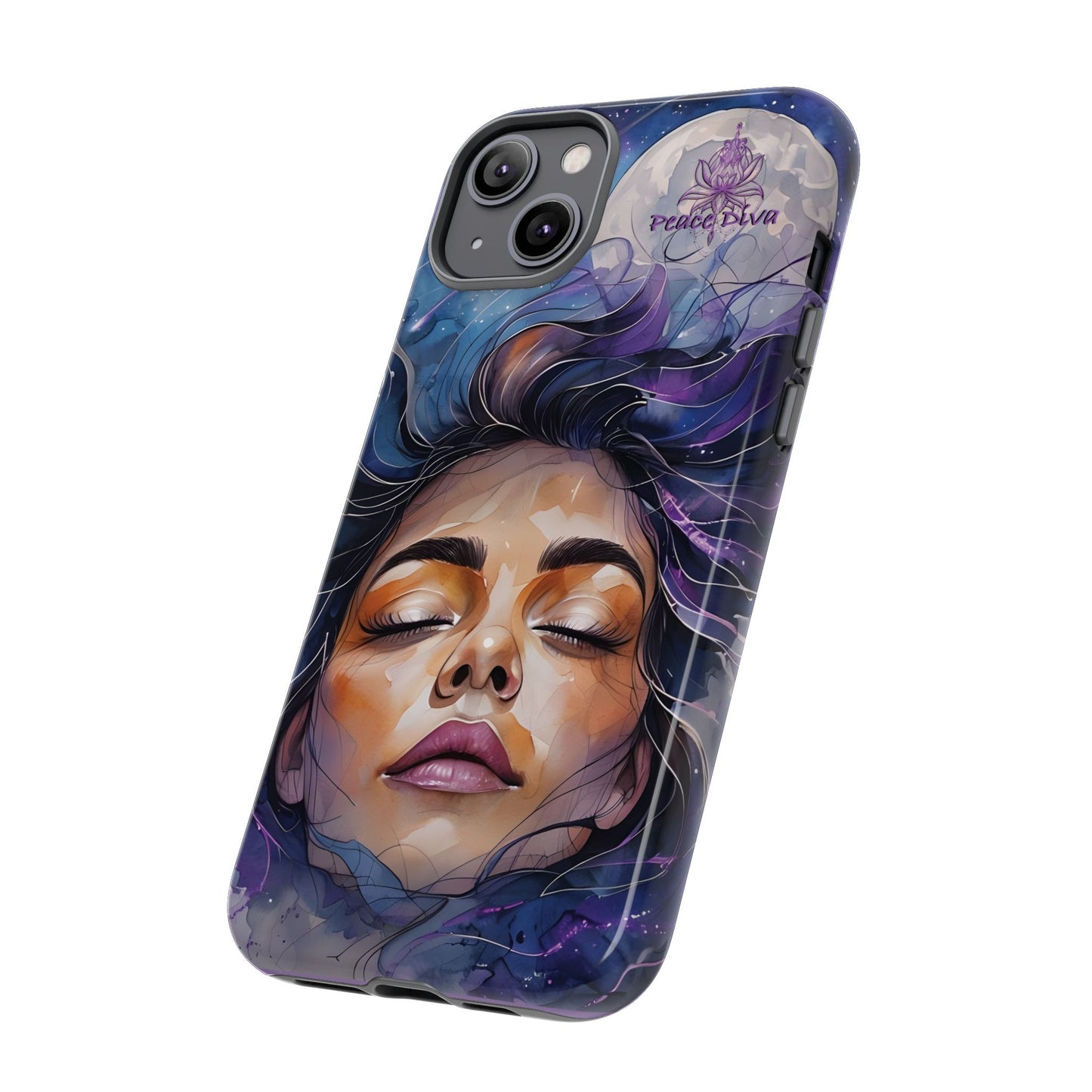 Peace Diva Artistic Phone Case - Peaceful Dreamer Design for Cosmic Vibes