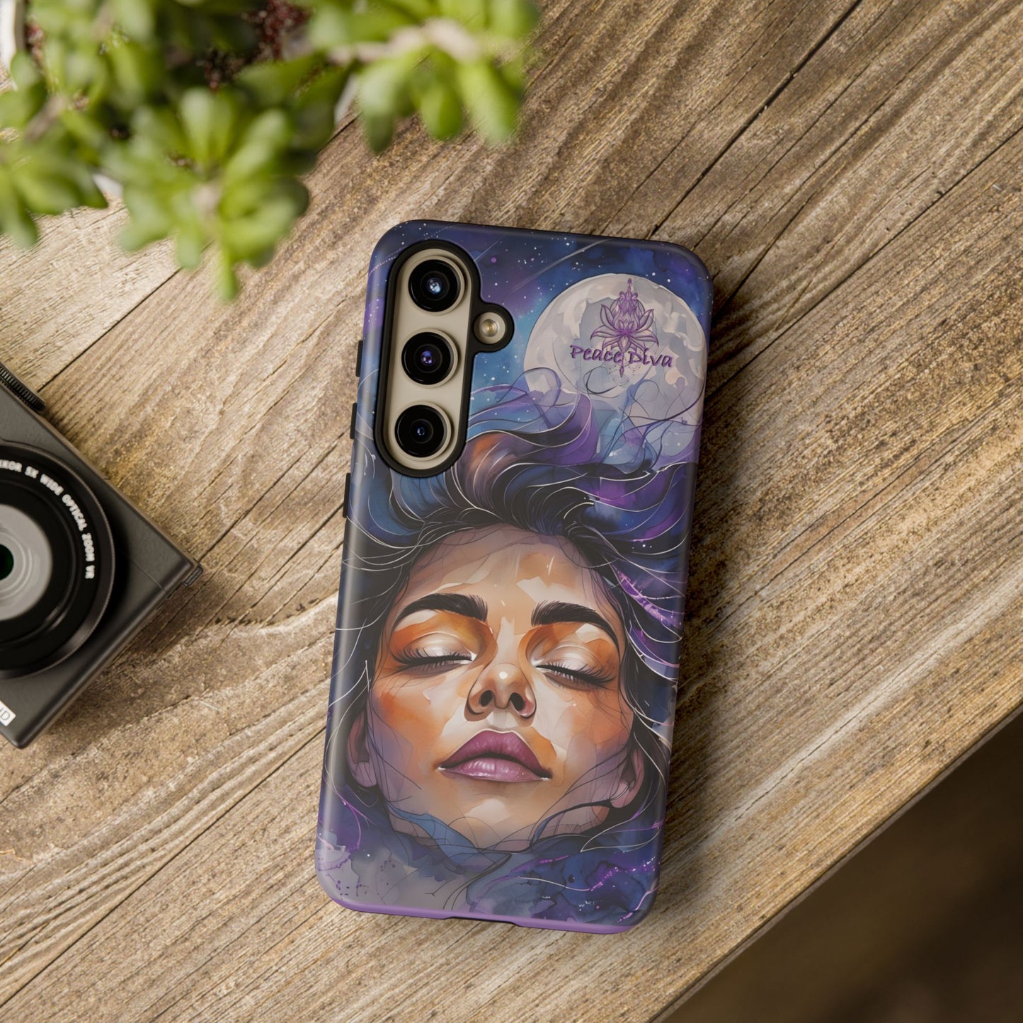 Peace Diva Artistic Phone Case - Peaceful Dreamer Design for Cosmic Vibes