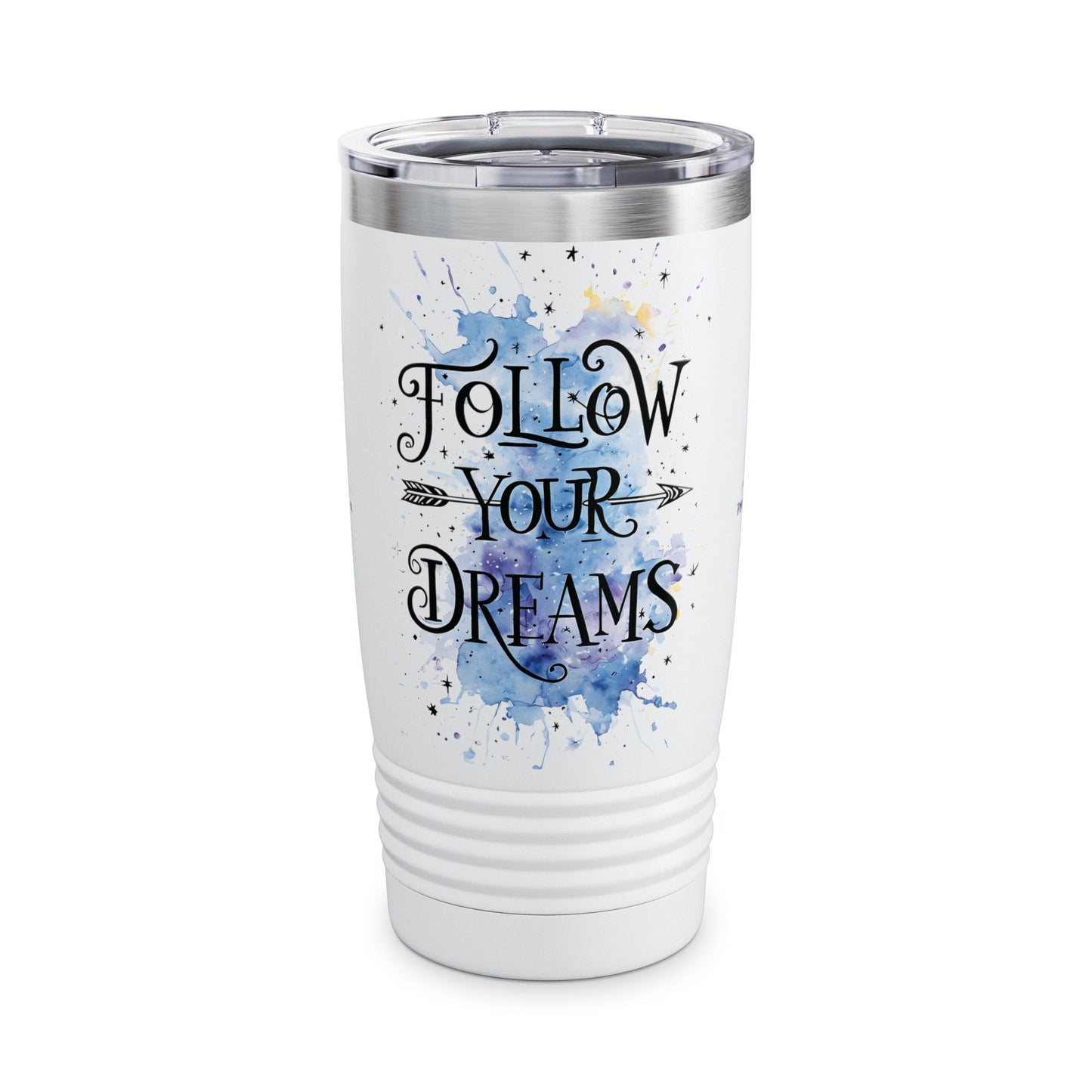Follow Your Dreams 20oz Tumbler — Inspirational Travel Mug with Watercolor Design
