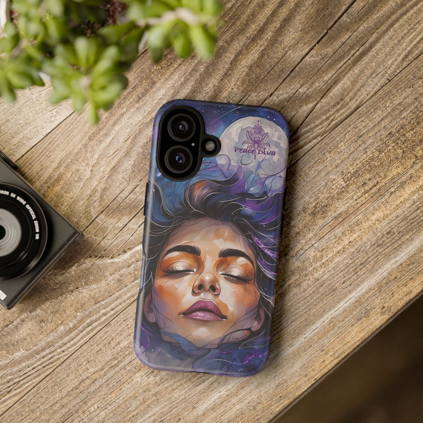 Peace Diva Artistic Phone Case - Peaceful Dreamer Design for Cosmic Vibes