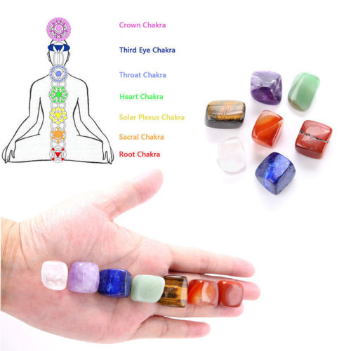Seven Chakra Healing Crystals Polished Stone Set