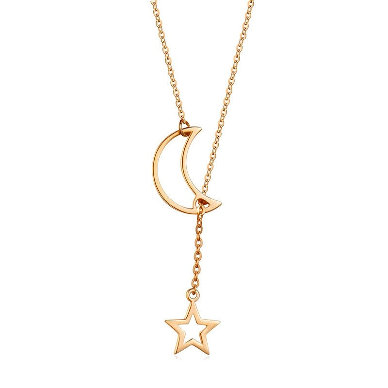Star and Moon Pendant Necklace