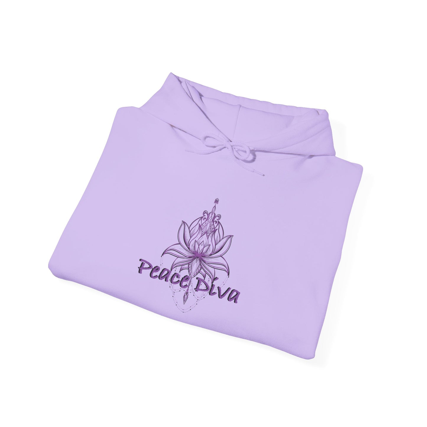 Peace Diva Hooded Sweatshirt - Unisex Heavy Blend™ - Cozy & Chic for Mindfulness and Self-Expression