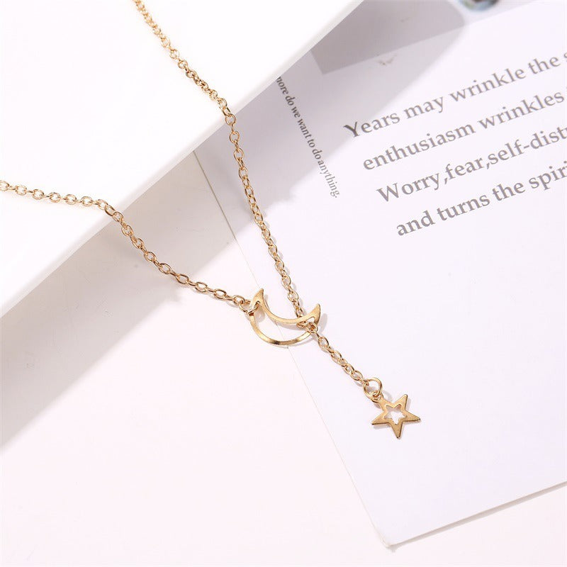 Star and Moon Pendant Necklace