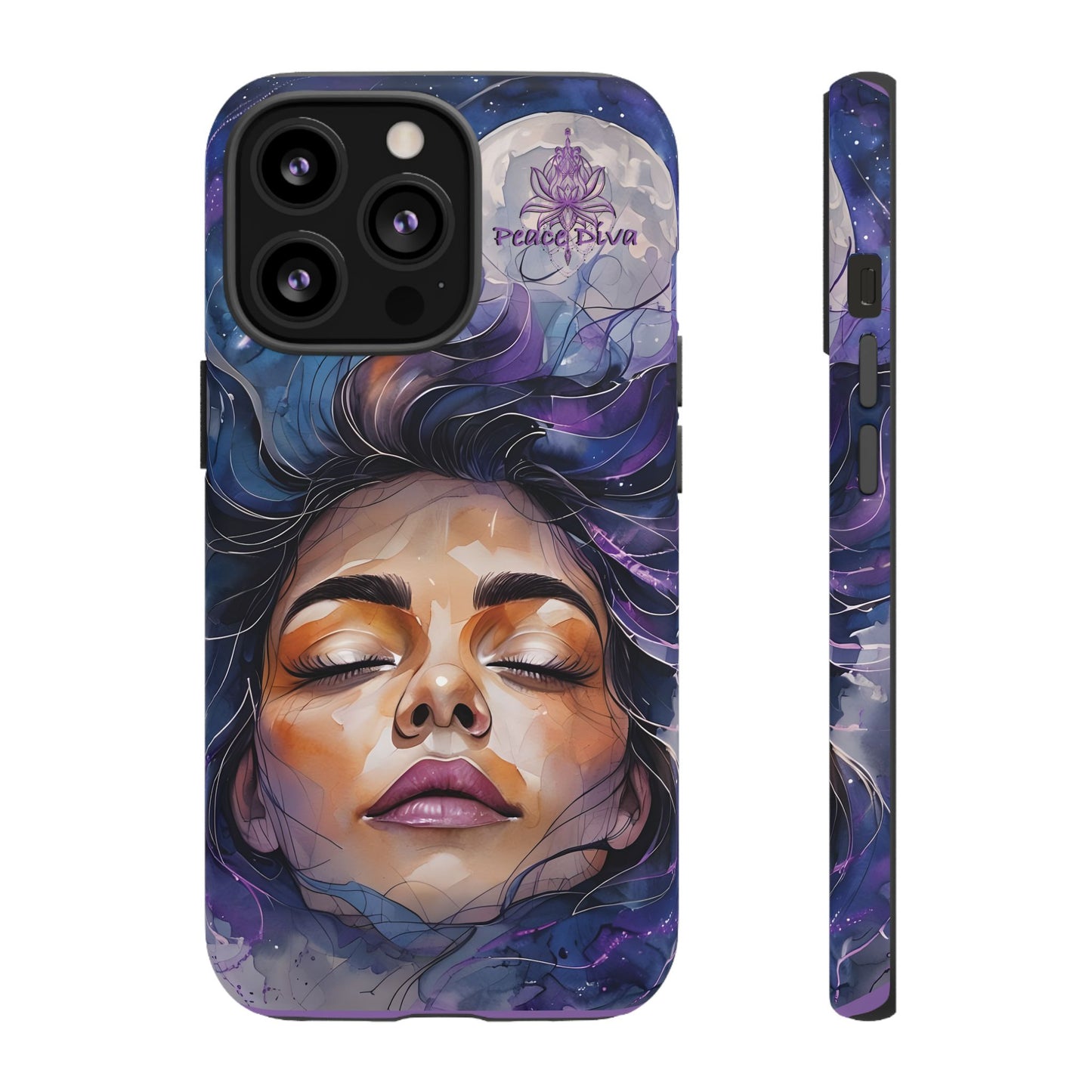 Peace Diva Artistic Phone Case - Peaceful Dreamer Design for Cosmic Vibes