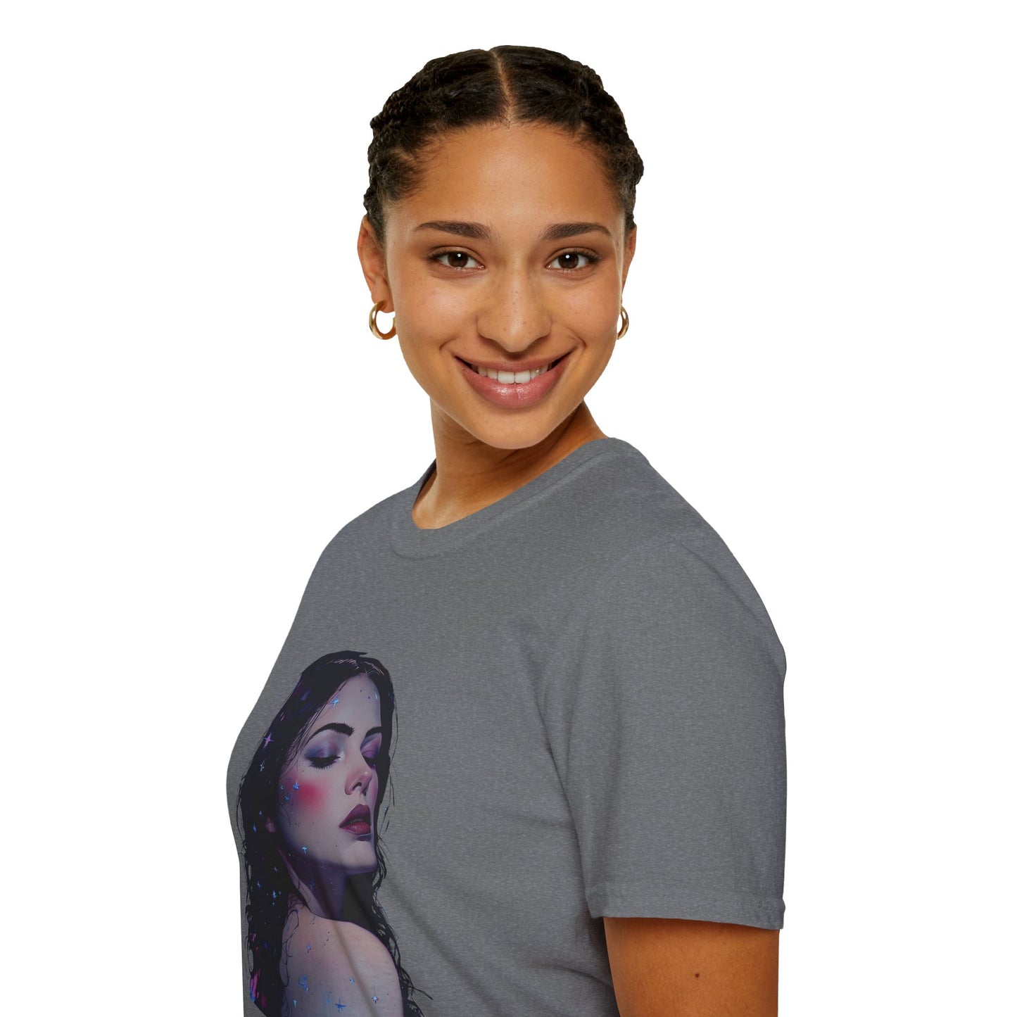 Peace Diva Artistic Unisex Softstyle T-Shirt - Cosmic Inspiration