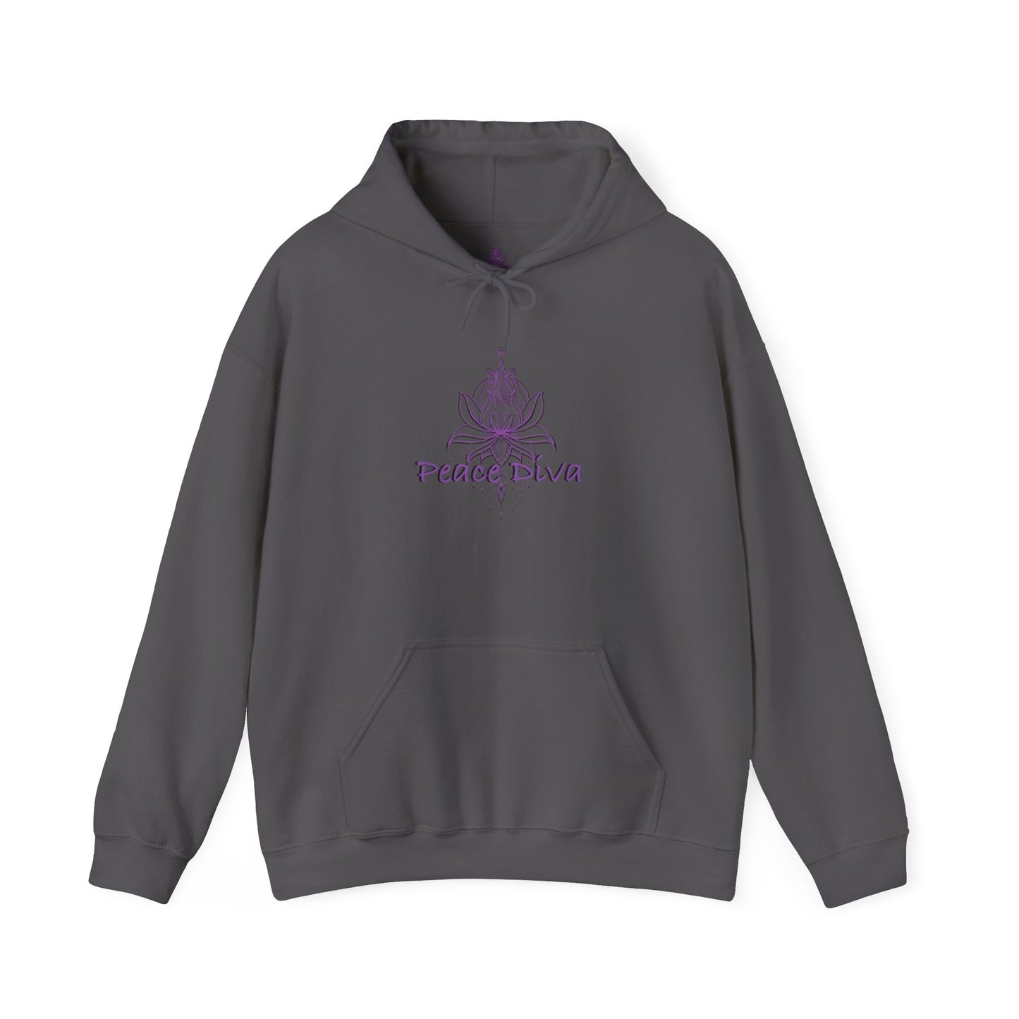 Peace Diva Unisex Heavy Blend™ Hooded Sweatshirt - Bohemian Style for Comfort and Serenity