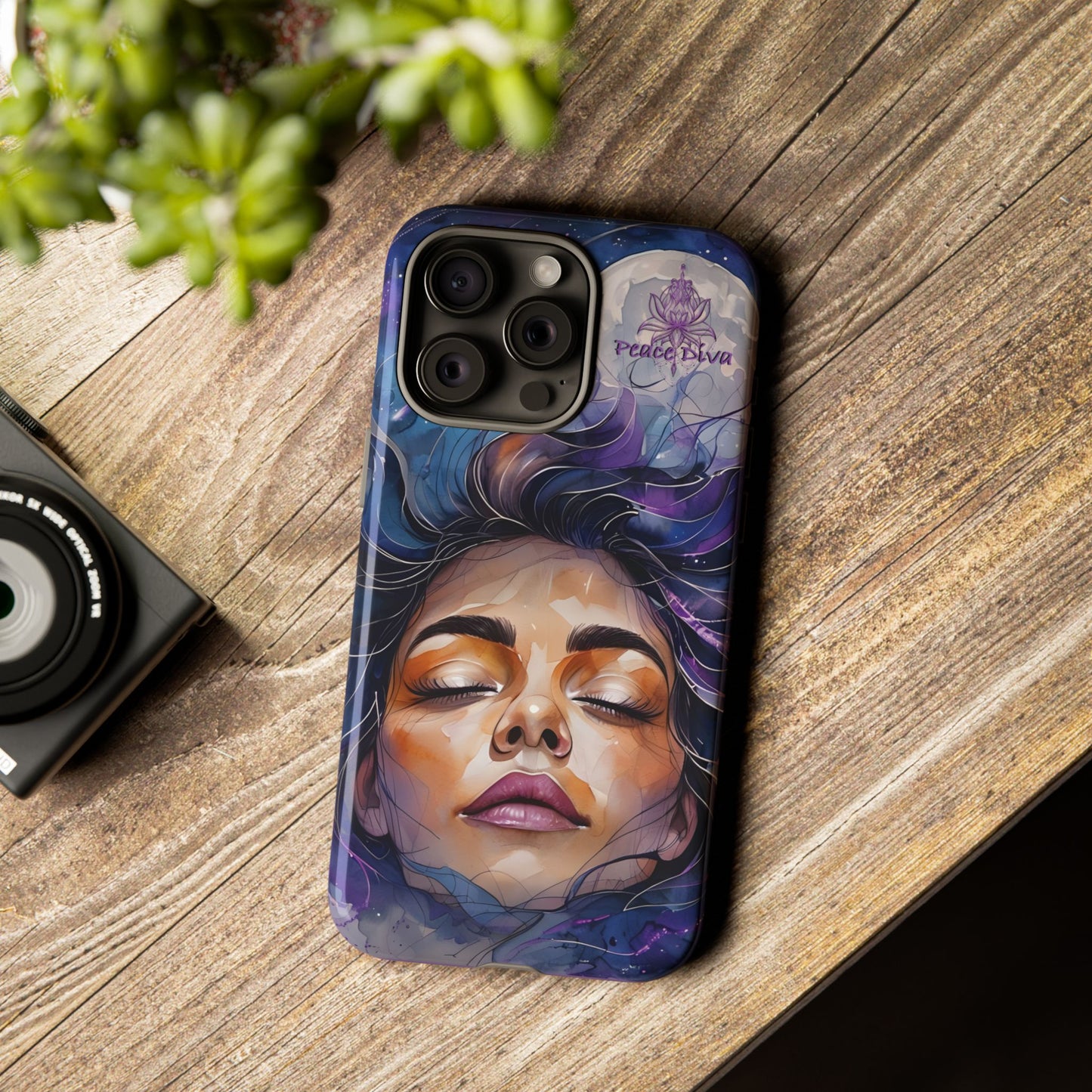 Peace Diva Artistic Phone Case - Peaceful Dreamer Design for Cosmic Vibes