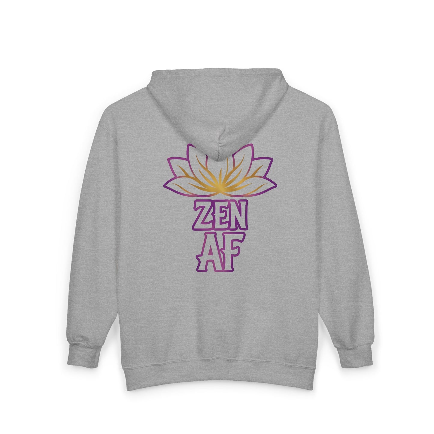 Zen AF Peace Diva Zip Hoodie — Lotus Meditation Full-Zip Sweatshirt