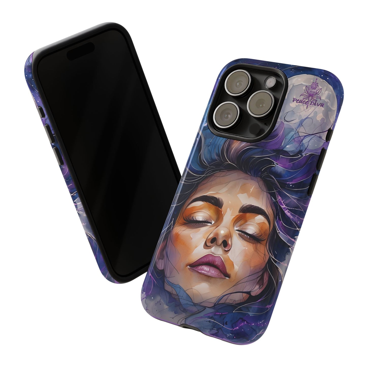 Peace Diva Artistic Phone Case - Peaceful Dreamer Design for Cosmic Vibes