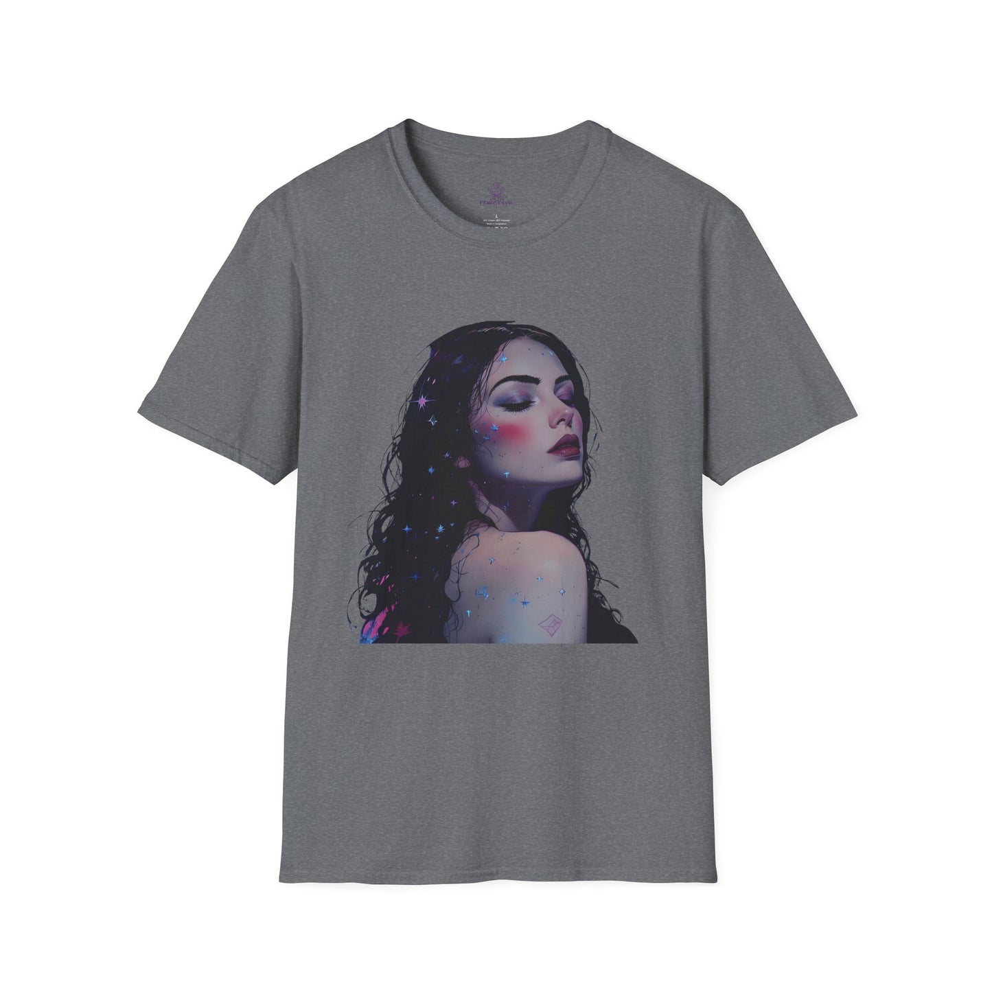 Peace Diva Artistic Unisex Softstyle T-Shirt - Cosmic Inspiration