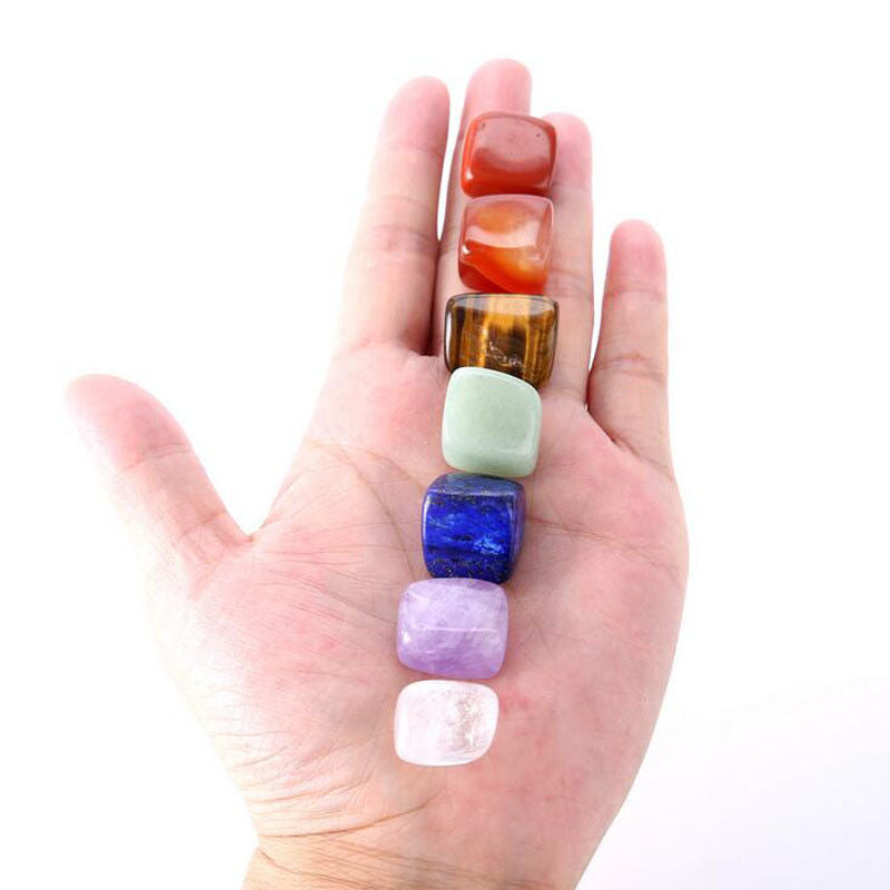 Seven Chakra Healing Crystals Polished Stone Set