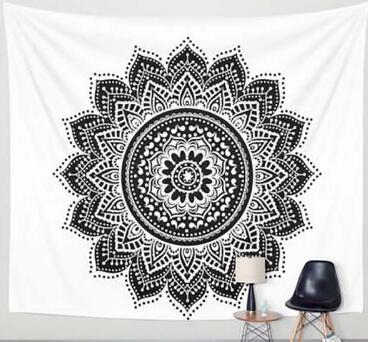 Bohemia Boho Lotus Mandala Tapestry Wall Hanging