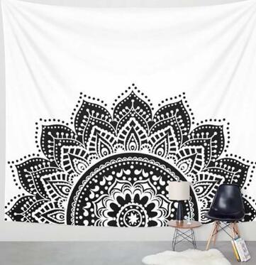 Bohemia Boho Lotus Mandala Tapestry Wall Hanging