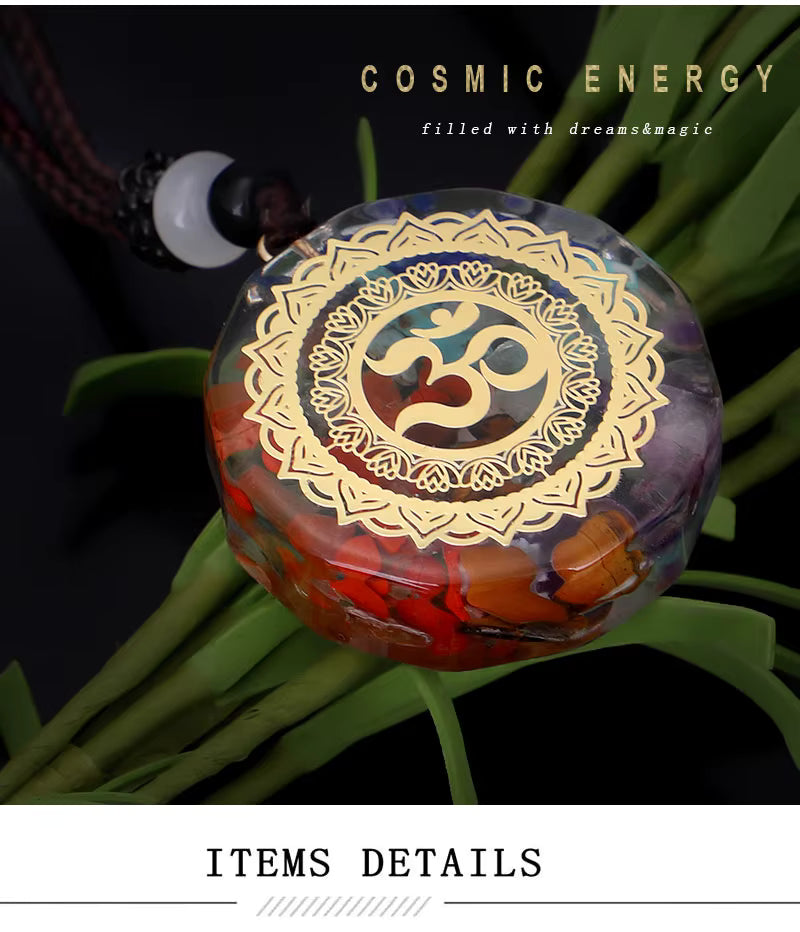 Pendant  Symbol Necklace Chakra Healing Energy Necklace Meditation Jewelry