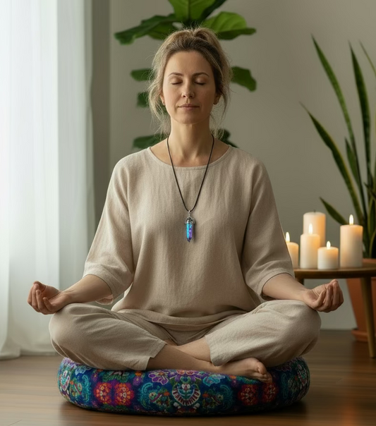 Crystal Chakra Healing Stone Pendant