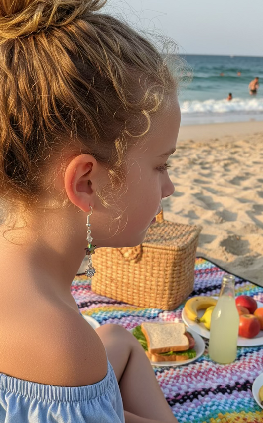 Sun and Star Dangle Earrings