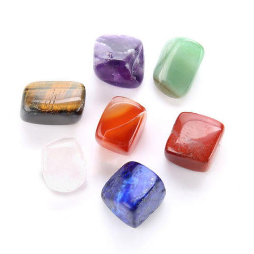 Seven Chakra Healing Crystals Polished Stone Set