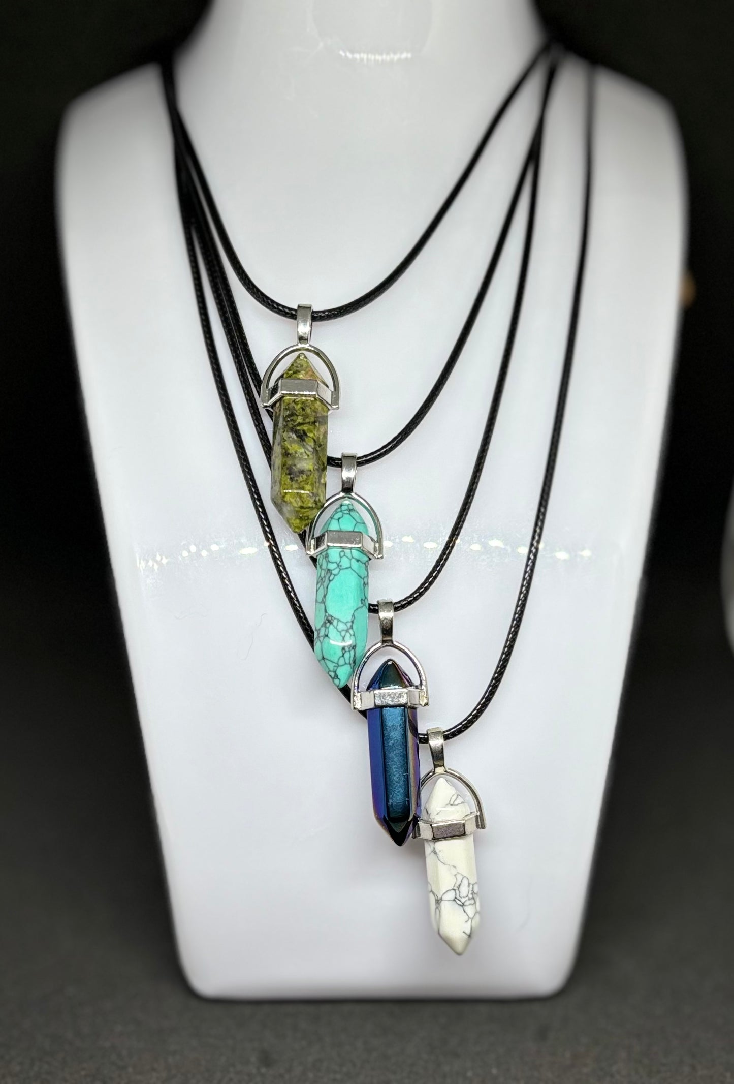 Crystal Chakra Healing Stone Pendant