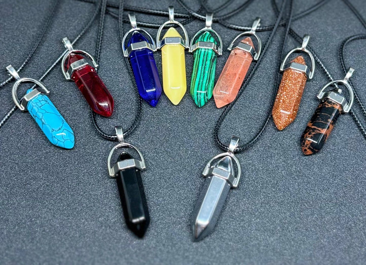 Crystal Chakra Healing Stone Pendant