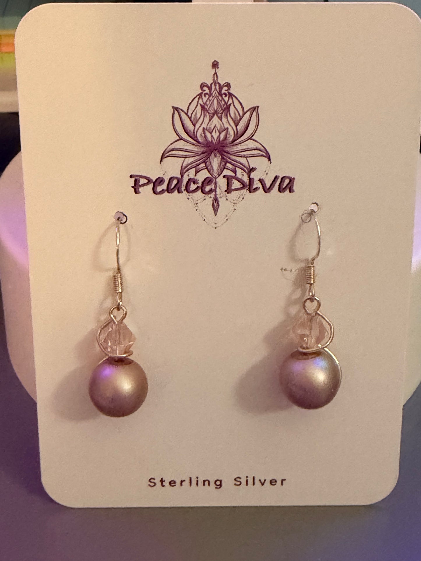 Sterling Silver Beaded Dangle Earrings