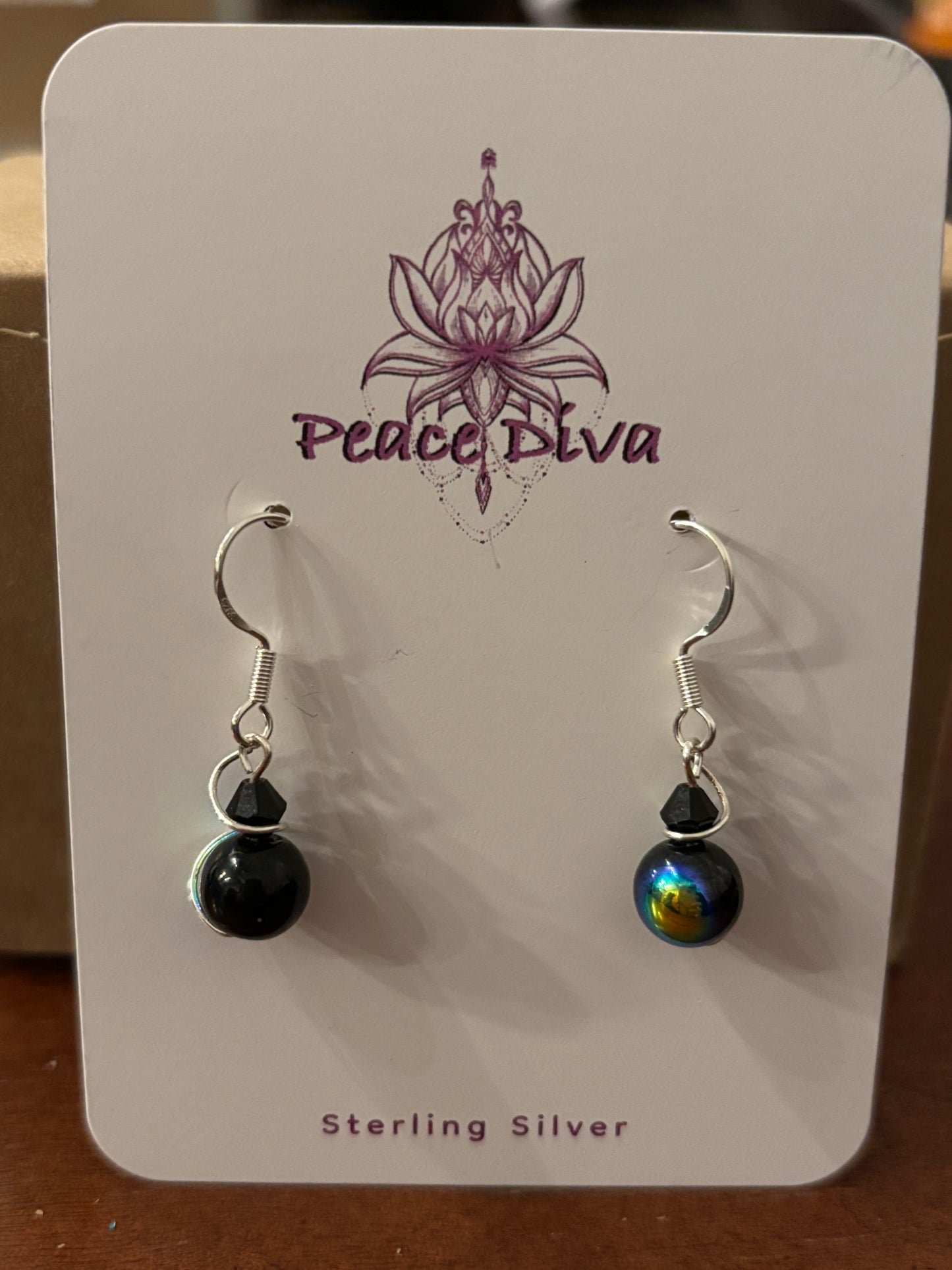 Sterling Silver Beaded Dangle Earrings
