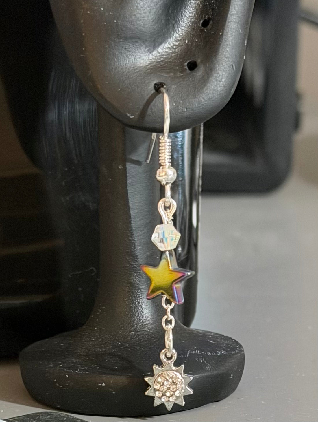 Sun and Star Dangle Earrings