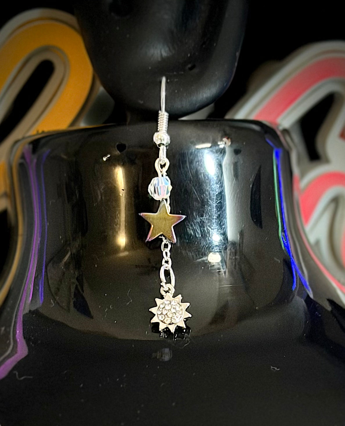 Sun and Star Dangle Earrings